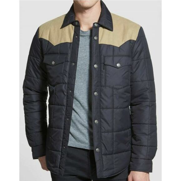 Levis Men's Barstow Packable Quilted Jacket Coat in Black Size Medium - Picture 1 of 7
